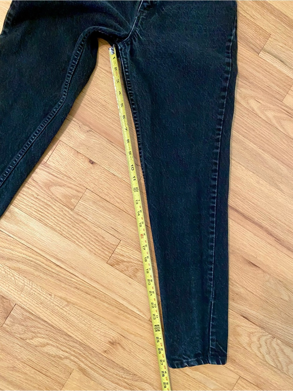 Vintage 90s Levis 512 Black Washed Denim Jeans USA Made 23”x27” - Picture 13 of 15